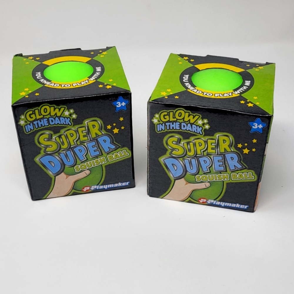 Stress Ball Glow In The Dark Super Squishy One Set of 2